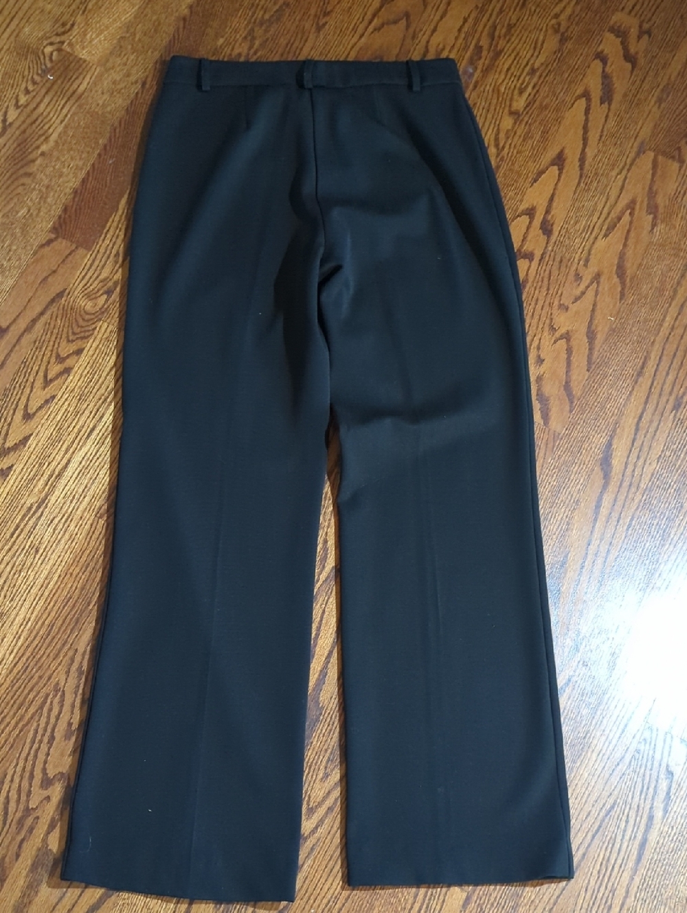 Y2K bebe Black Trousers Wide Legs Sleek Minimalist Bareback Made In USA Sz 8 - Picture 4 of 9